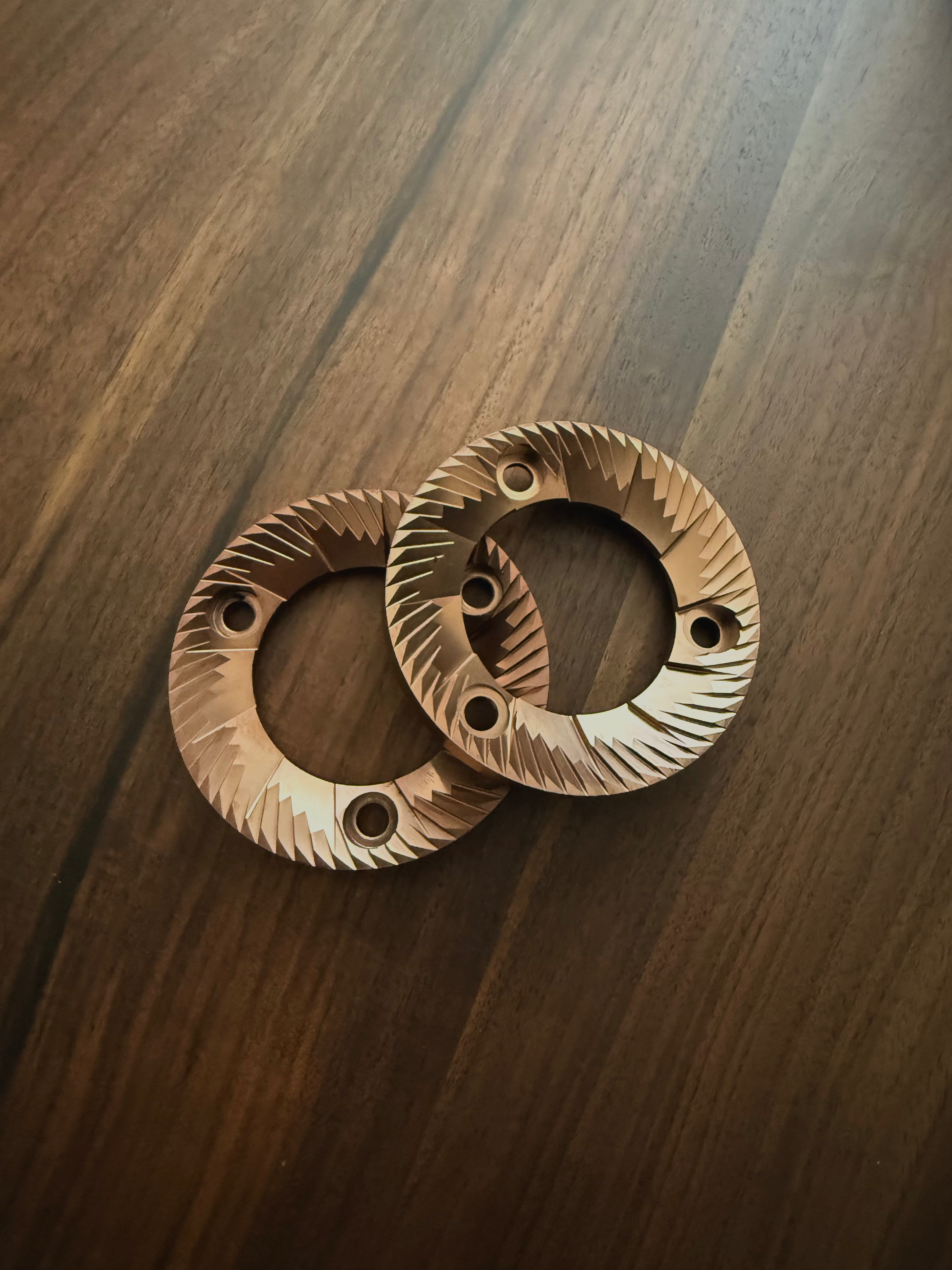 64mm Flat Burrs - Red Titanium (DF series)