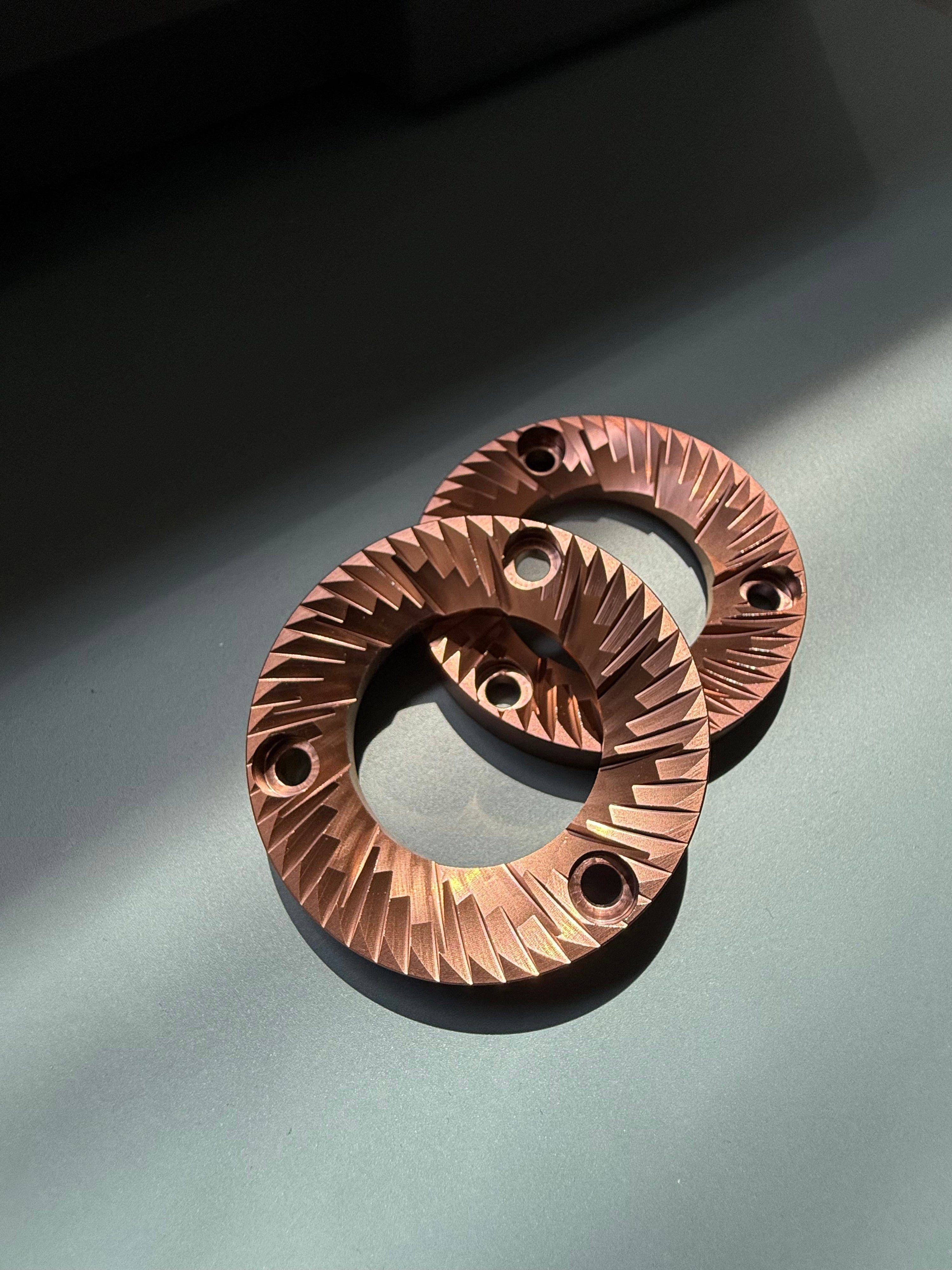 Red Titanium Burrs - 54 mm - for Espresso