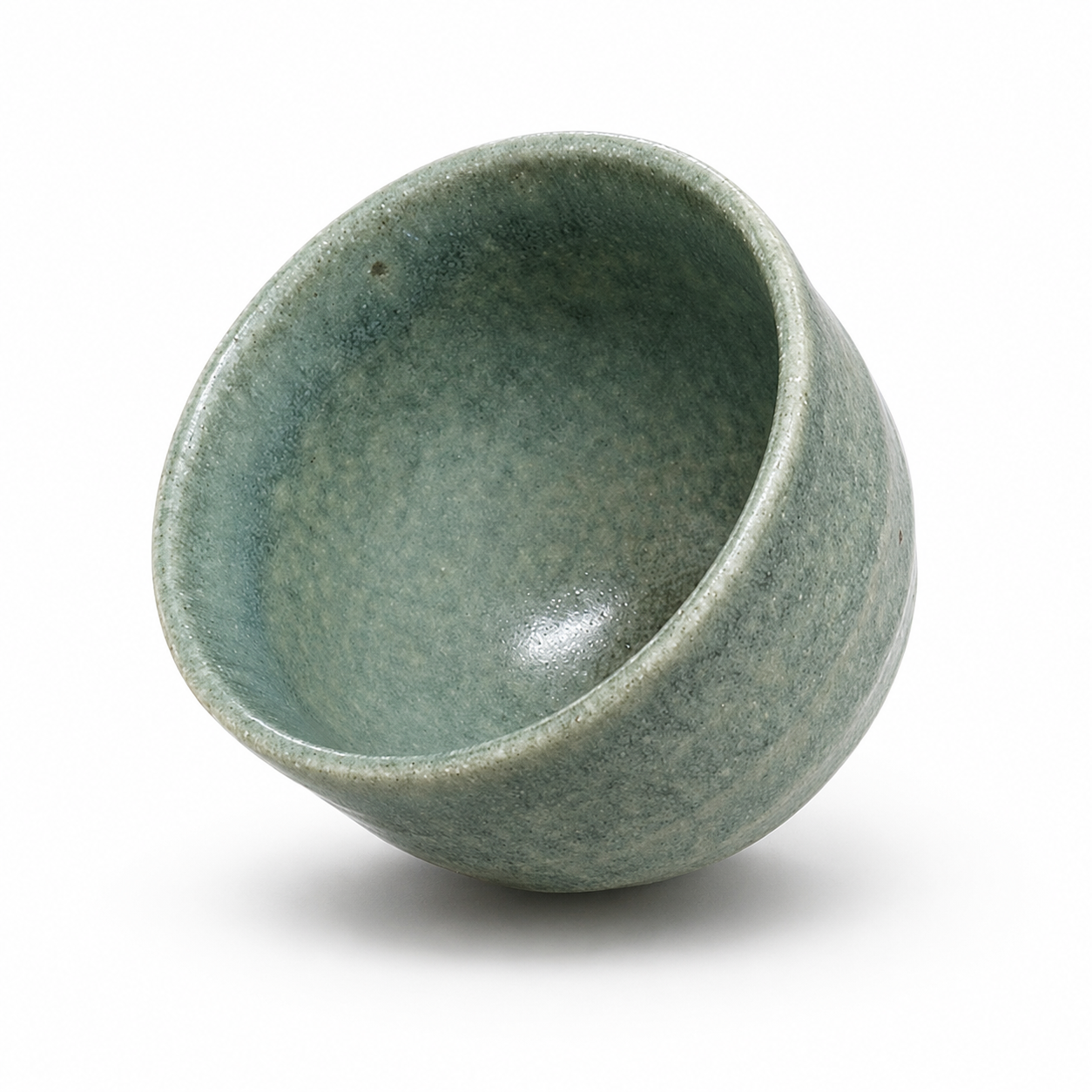 Hechimon shigaraki cup - tilted view