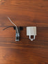 White replacement exit chute, DF54 Coffee Grinder on wooden surface