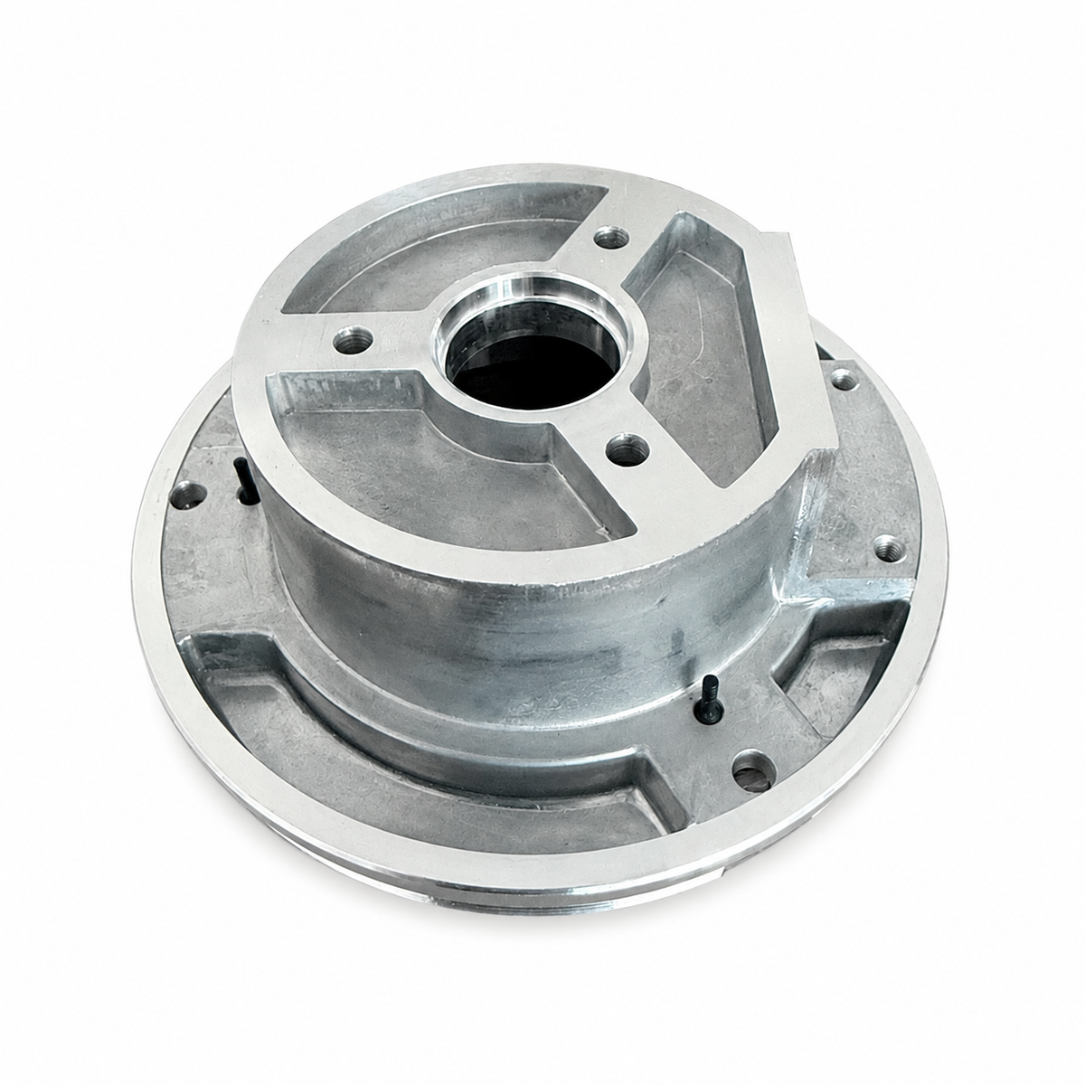 DF64 Gen 2 lower burr chamber shown from the underside at an angled view