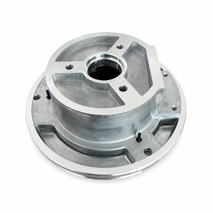 DF64 Gen 2 lower burr chamber shown from the underside at an angled view