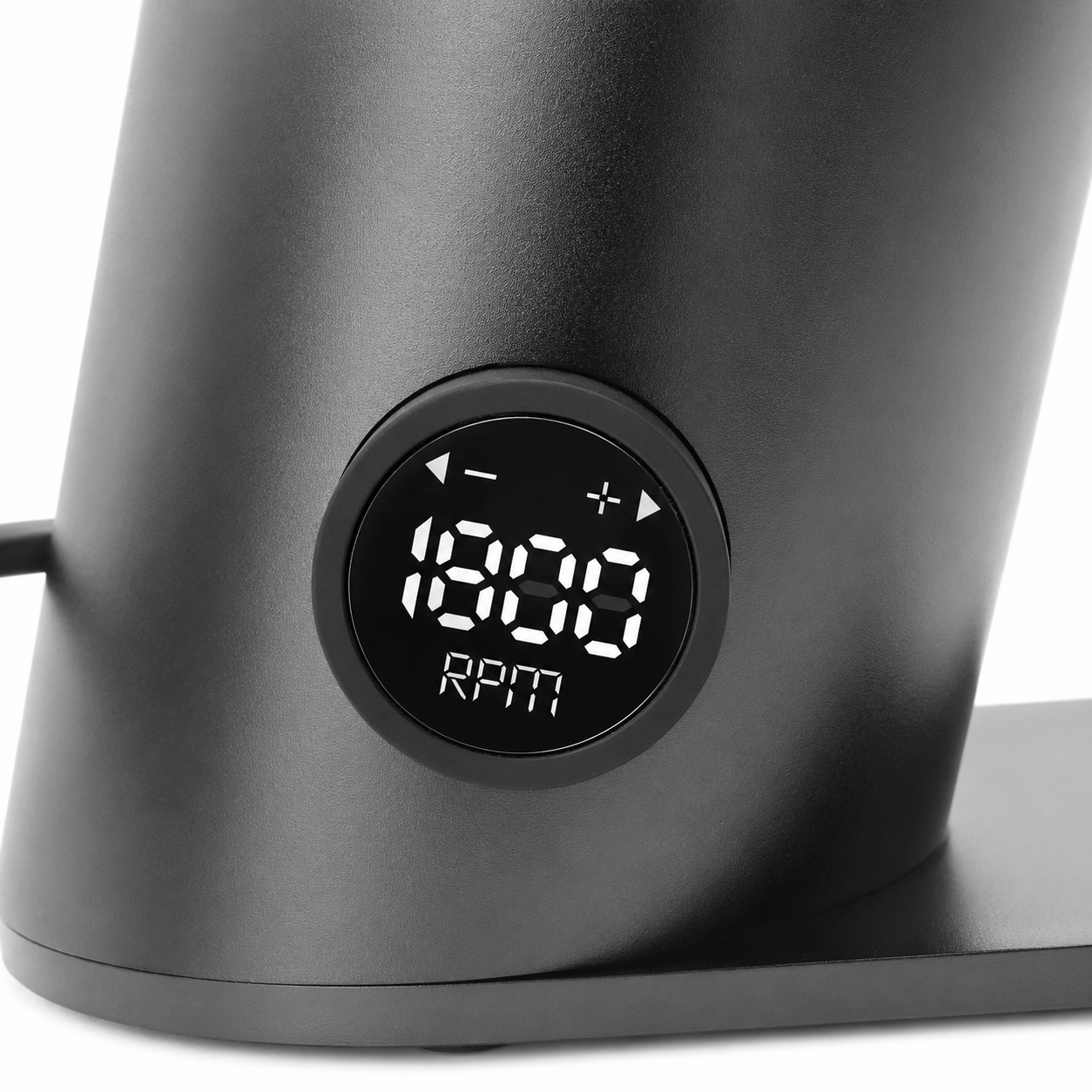 Black DF64V V3 variable-speed single-dose coffee grinder with bellows and dosing cup - Grind Logic