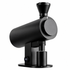 Black DF83V variable-speed coffee grinder from the front with adjustment dial and dosing cup – Grind Logic