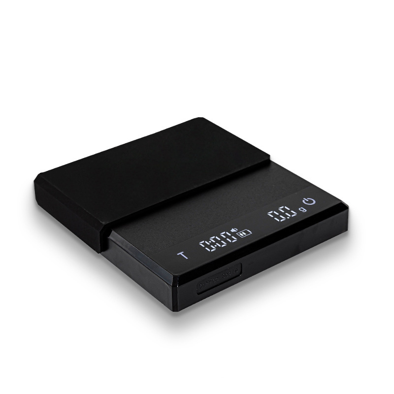 Black Grind Logic Brew Scale with digital weight and timer display